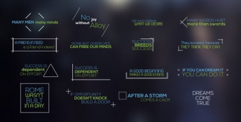 AE模板 科技标题 Minimal Titles and Lower Thirds