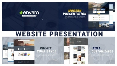 AE模板 简约的网站演示 Minimal Website Presentation