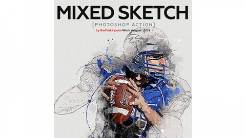 PS动作-混合草图Mixed Sketch Photoshop Action