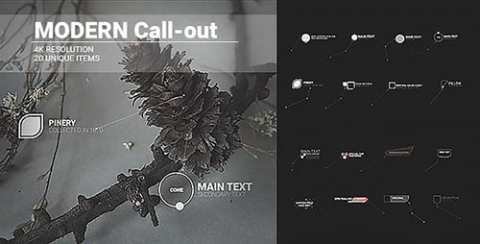 AE模板 呼出信息 Modern HUD Call outs UI Placeholders Digital Interface Placeholders Futuristic Simple elements
