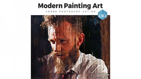 PS动作-现代绘画艺术Modern - Painting Art Photoshop Action