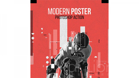PS动作 现代海报Modern Poster Photoshop Action