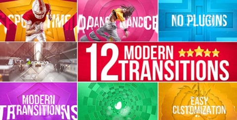 AE模板 现代转场 Modern Transitions