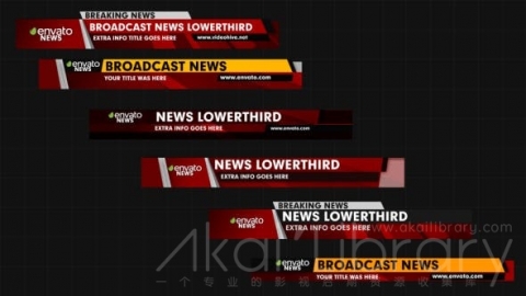 AE模板 栏目标题 News Lower Thirds