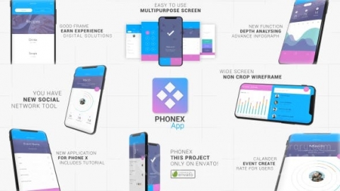 AE模板 应用程序促销工具包 Phonex App Promo Kit