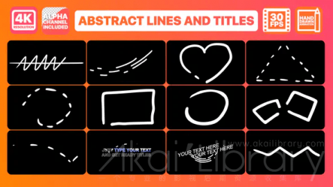 AE模板 抽象线条和标题 Abstract Lines And Titles | After Effects