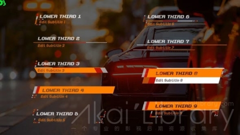 AE模板 栏目标题 Racer Lower Thirds