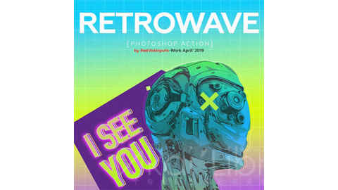 PS动作 逆波Retrowave Photoshop Action