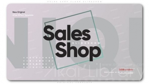AE模板 销售商店清洁幻灯片 Sales Shop Clean Slideshow