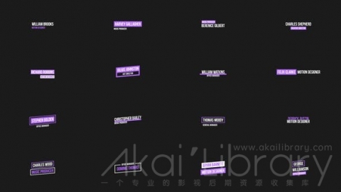 AE模板 时尚标题 Simple Lower Thirds for After Effects