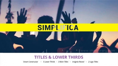 AE模板 时尚标题 Simplifica  Titles & Lower Thirds