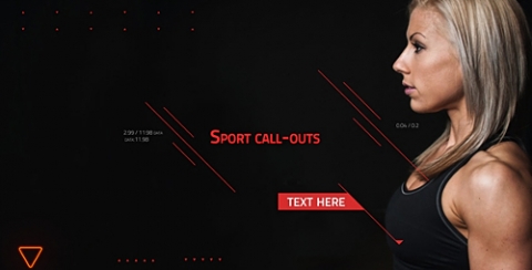 AE模板 呼出信息 Sports call outs