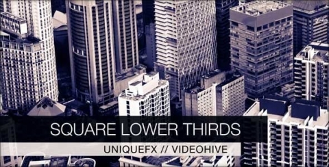 AE模板 栏目标题 Square Lower Thirds