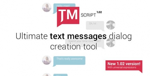 AE模板 短信聊天通知元素 Text Messages Ultimate Kit TMScript 1.02