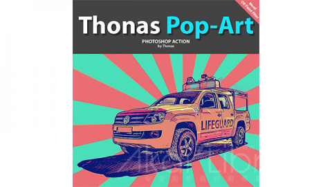 PS动作 通俗艺术Thonas Pop Art