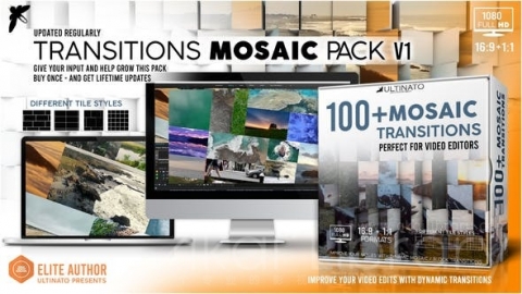 AE模板 过渡工具包 Transitions Mosiac Pack   Toolkit
