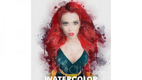 PS动作-水彩画飞溅Watercolor Splatter Photoshop Action.png