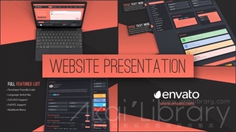 AE模板 网站演示 Web Site Presentation