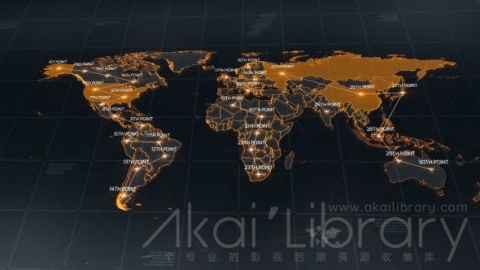AE模板 世界地图 World Map