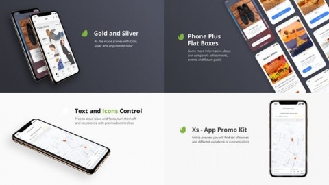 AE模板 应用程序演示工具包 Xs   App Presentation Kit