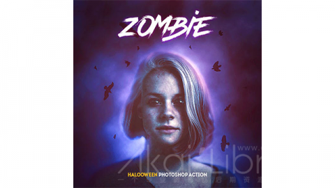 PS动作 僵尸万圣节Zombie   Halloween Photoshop Action