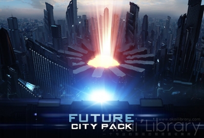 E3D模型：未来城市模型包Future City Pack WIN MAC+使用教程