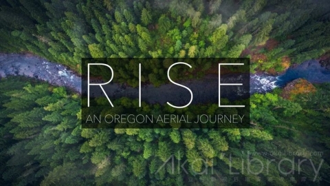 视频素材 4K森林瀑布海边自然风光延时宣传片 RISE   Oregon Aerial 4K