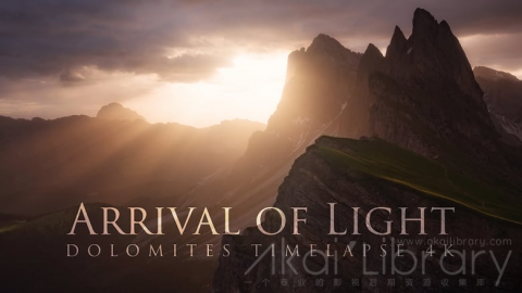 视频素材 4K群山自然风光延时宣传片 Arrival of Light   Dolomites Timelapse