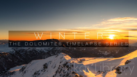 视频素材 4K雪山高山自然风光延时宣传片 WINTER | DOLOMITES 4K TIMELAPSE.mp4