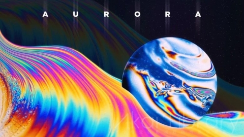 视频素材 4K液体油漆色彩溶解流动水墨创意视频A U R O R A