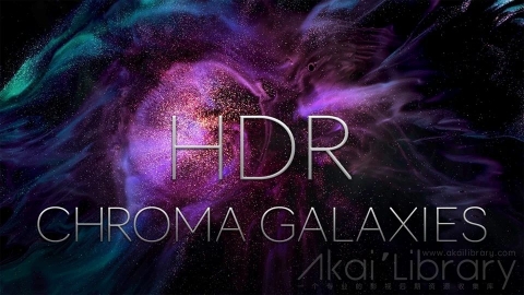 视频素材 4K液体油漆色彩溶解流动水墨创意视频CHROMA GALAXIES HDR