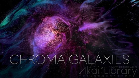 视频素材 4K液体油漆色彩溶解流动水墨创意视频CHROMA GALAXIES