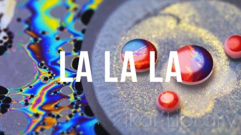 视频素材 4K液体油漆色彩溶解流动水墨创意视频La La La
