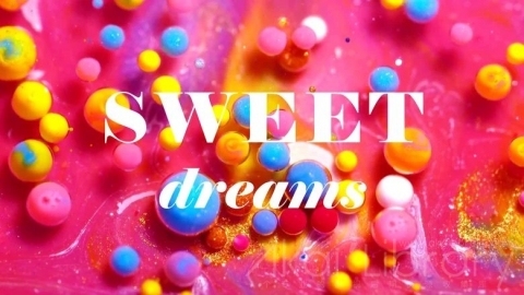 视频素材 4K液体油漆色彩溶解流动水墨创意视频Sweet Dreams
