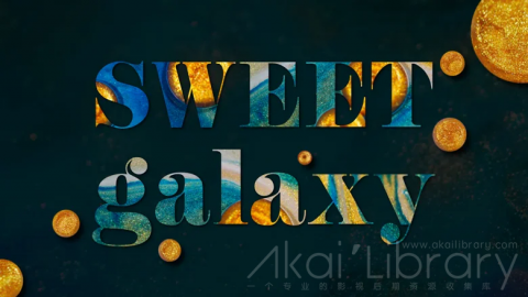 视频素材 4K液体油漆色彩溶解流动水墨创意视频SWEET galaxy