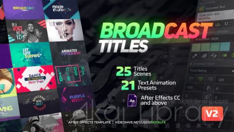 AE模板/AE脚本：电视包装文字标题动画Typex Broadcast pack v1.5.53