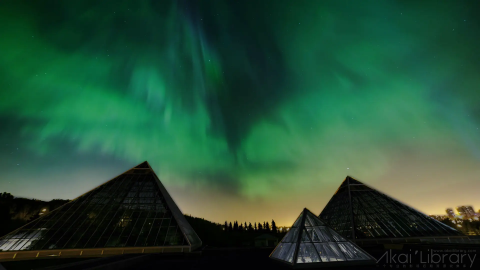 创意参考视频 自然风光延时宣传片Aurora over Edmonton 4K