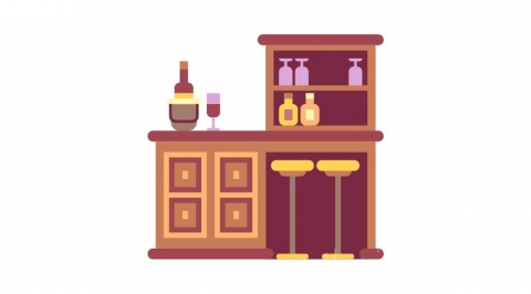 图片素材 扁平吧台酒吧家具 9