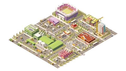 图片素材 等距城市都市建筑城市场景立体 11