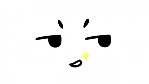 AE模板 卡通奸诈眼睛可爱表情花字弹幕元素