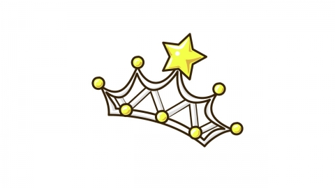 AE模板 卡通皇冠可爱表情花字弹幕元素-10