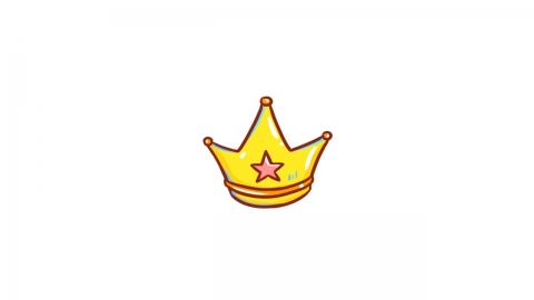 AE模板 卡通皇冠可爱表情花字弹幕元素-6