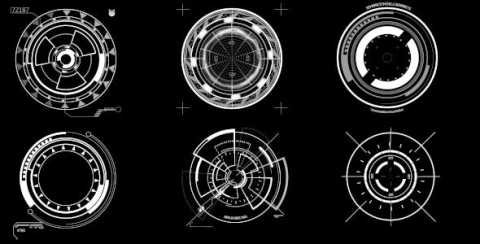 AE模板 圆形元素屏幕高科技 HUD界面元素 HUD Circle Elements
