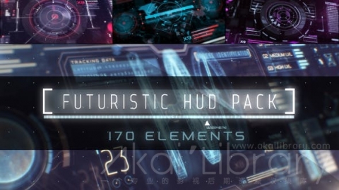 AE模板 信息图表屏幕高科技 HUD界面元素 HUD Infographic