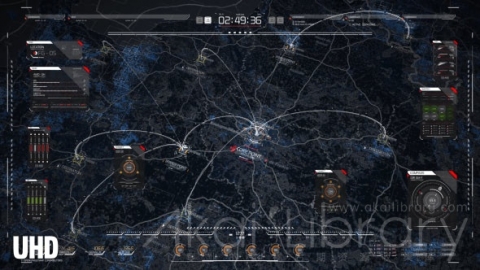 AE模板 地图屏幕高科技 HUD界面元素 HUD Map Pack