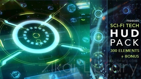AE模板 科幻信息用户界面屏幕高科技 HUD界面元素 HUD Sci Fi Infographic