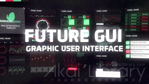 AE模板 图形用户界面屏幕高科技 HUD界面元素 HUD and GUI