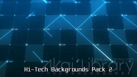 AE模板 高科技背景屏幕高科技 HUD界面元素 Hi Tech Backgrounds Pack 2