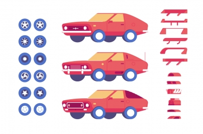 图片素材 扁平车辆轿车