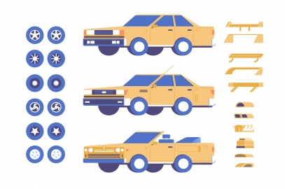 图片素材 扁平车辆轿车